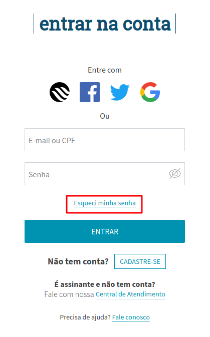 Alterar senha